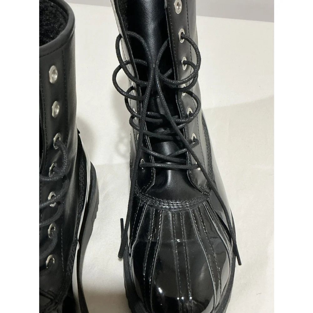 Woman’s J.f. Amy Lace Up Black Size 8 Combat Boots